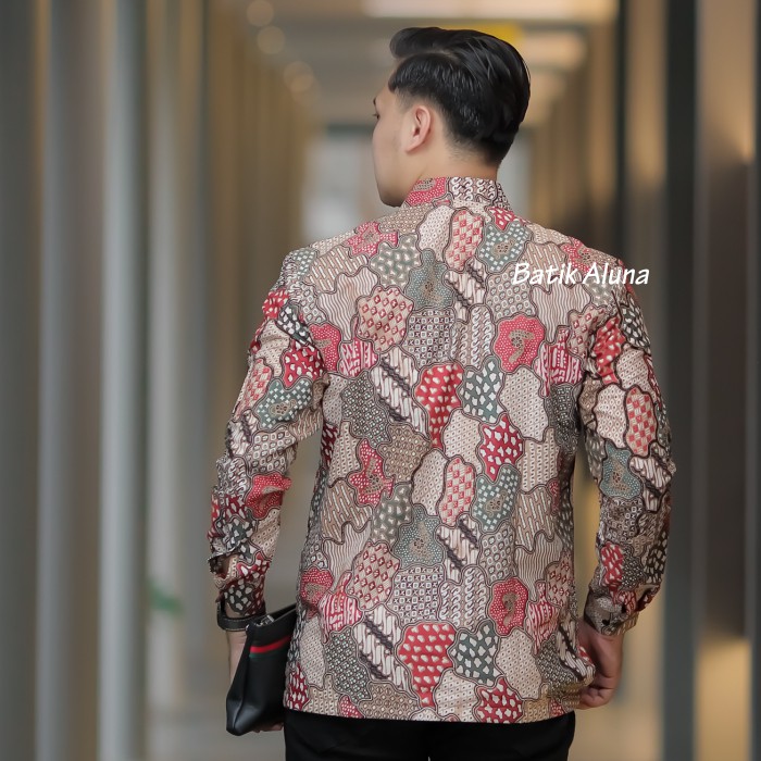 Seragam Baju Batik Pria Premium Sragen Asli Punya Pabrik Batik Sendiri Aluna PCW 031