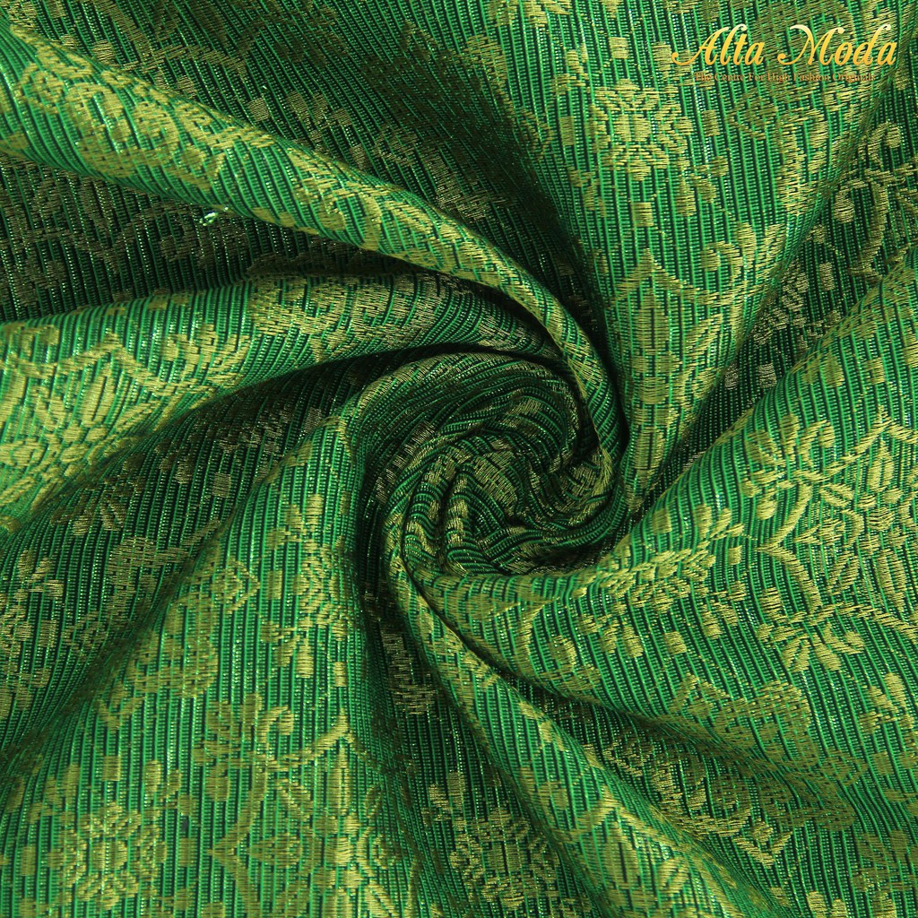 

Alta Moda Songket Motif Palembang Hijau Emerald Mix Benang Gold (1M)