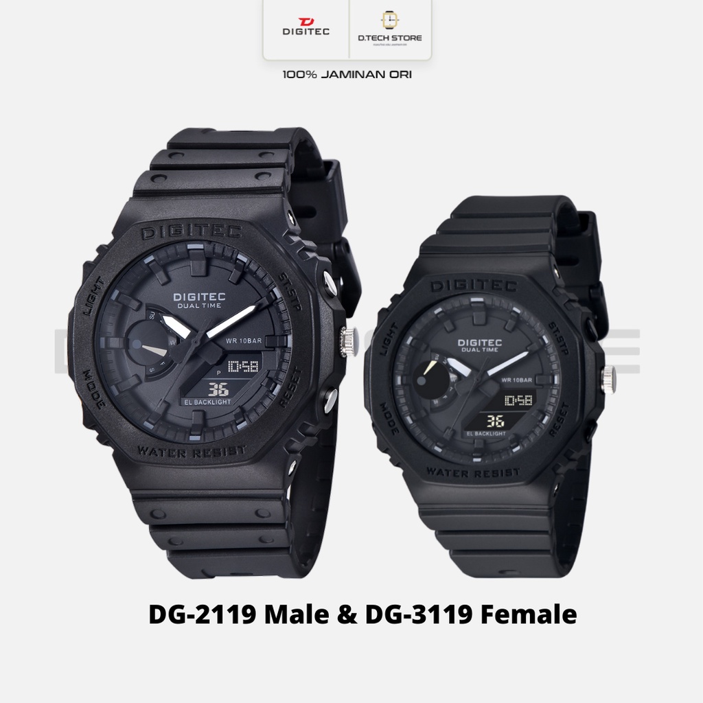 Jam Tangan Couple DIGITEC DG-2119 &amp; DG-3119 Digitec Original 100%