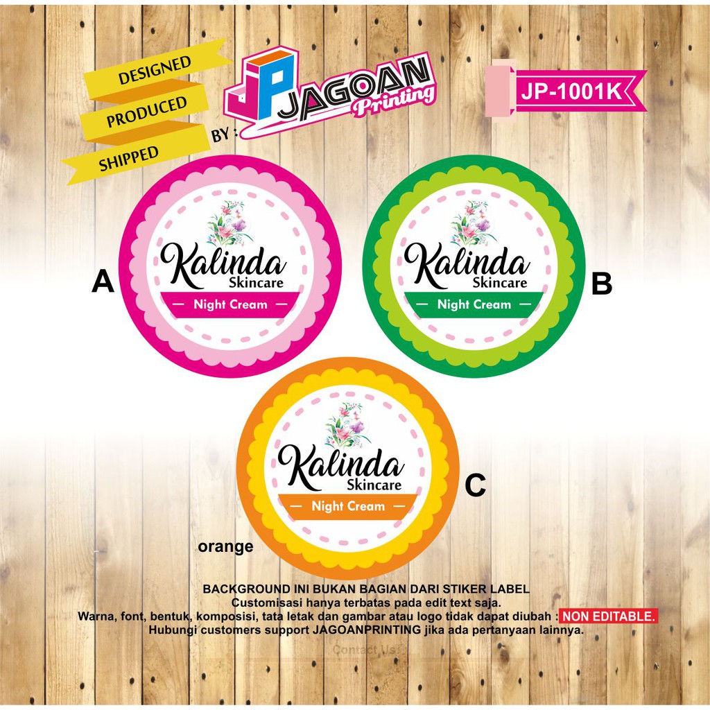 

Sticker Label Produk Kosmetik Kode JP-1001K