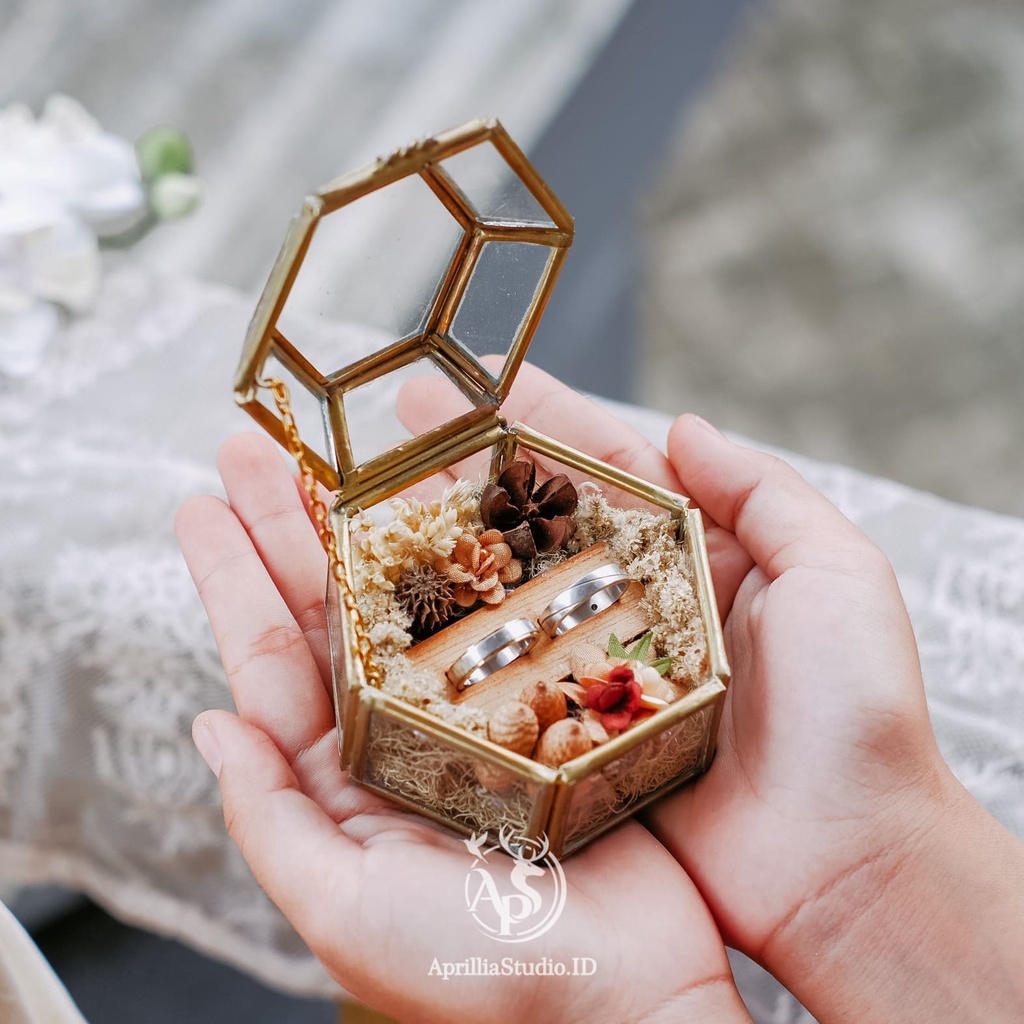 TEMPAT CINCIN LAMARAN | RINGBOX PERNIKAHAN GB BANNY RUSTIC