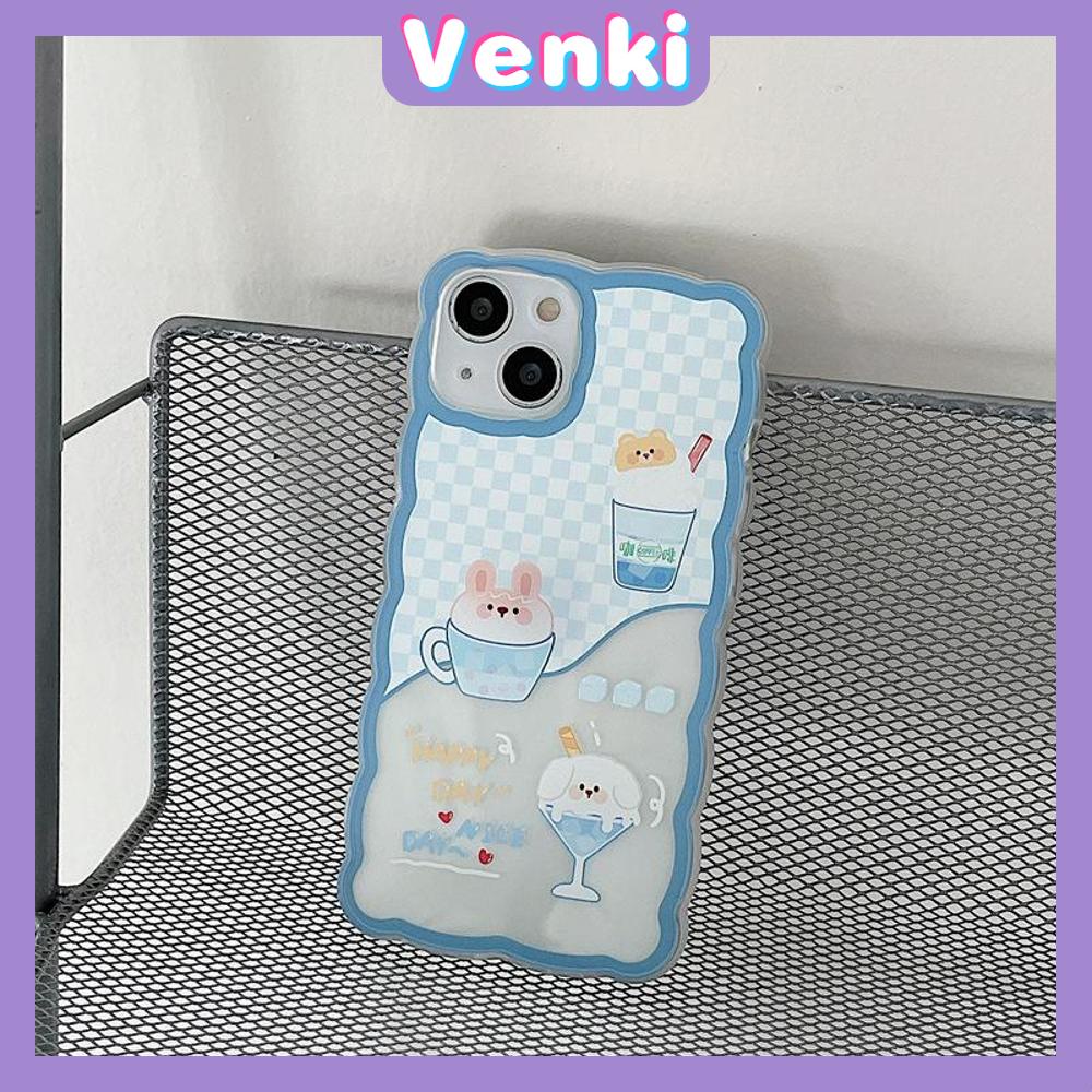 iPhone Case Silicone Soft Case Clear Case Wave Airbag Shockproof Camera Cover Protection Cartoon Cute Compatible For iPhone 11 iPhone 13 Pro Max iPhone 12 Pro Max iPhone 7 Plus xr