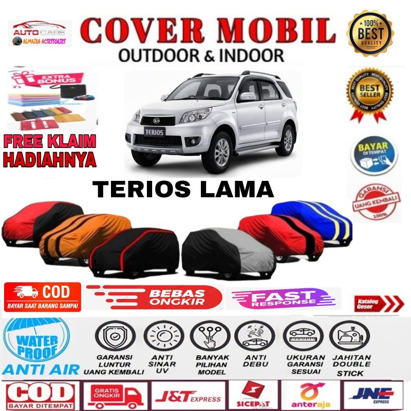 COVER MOBIL DAIHATSU TERIOS LAMA, SARUNG MOBIL TERIOS 2013 2016 2019 2020 SELIMUT MANTEL TUTUP