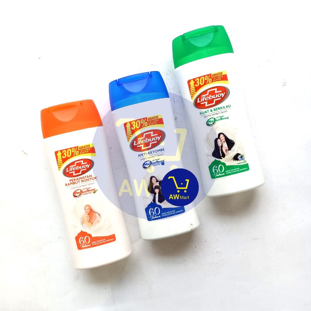 SHAMPO LIFEBUOY 70ML + 21ML -  ANTI KOTOMBE, KUAT &amp; BERKILAU, PERAWATAN RAMBUT RONTOK