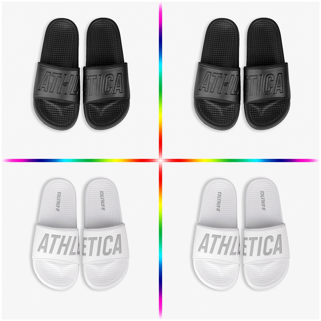 Sandal Athletica by Geoff Max Original Keera Black White Slide  Flip Pria Wanita Gmx Asli Gmx Geof A