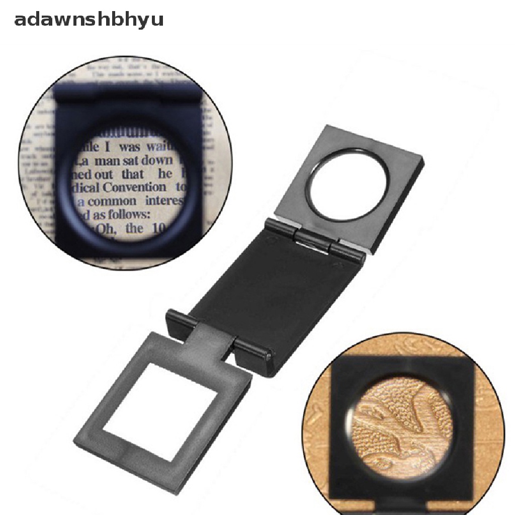 Adawnshbhyu 10X 28mm Folding Magnifier Stand Loupe Dengan Skala Untuk Alat Kaca Optik Tekstil