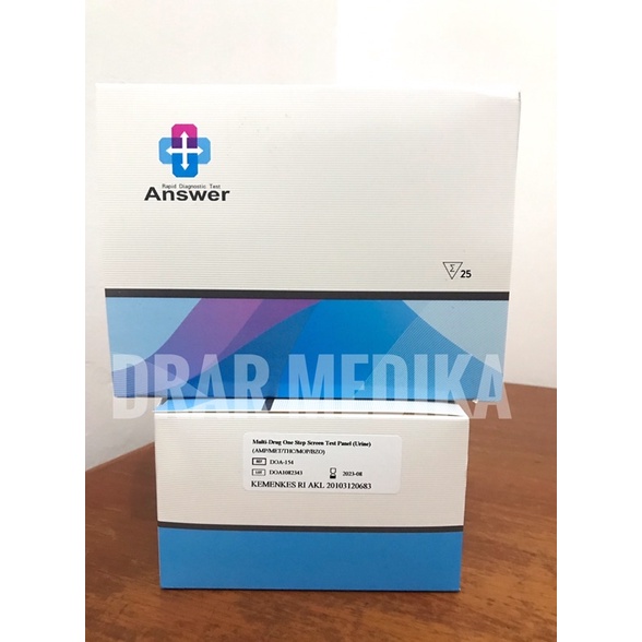 alat tes strip drug test 5 parameter / tes narkoba multi5 answer isi 25 tes harga murah akurat