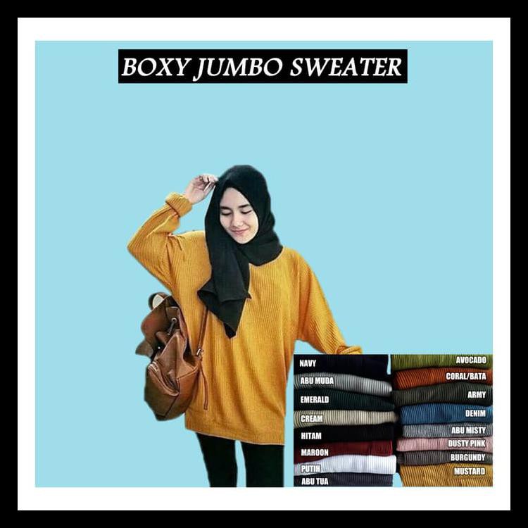 BOXY PREMIUM JUMBO | SWEATER RAJUT | BAJU RAJUT | PAKAIAN WANITA