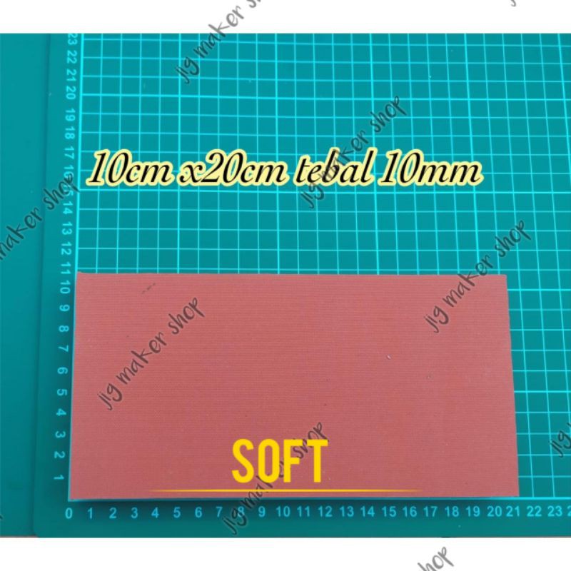 karet press hot stamping foil lure/ sponge tahan panas 10cm x20cm- tebal 10mm SOFT/ LEMBUT