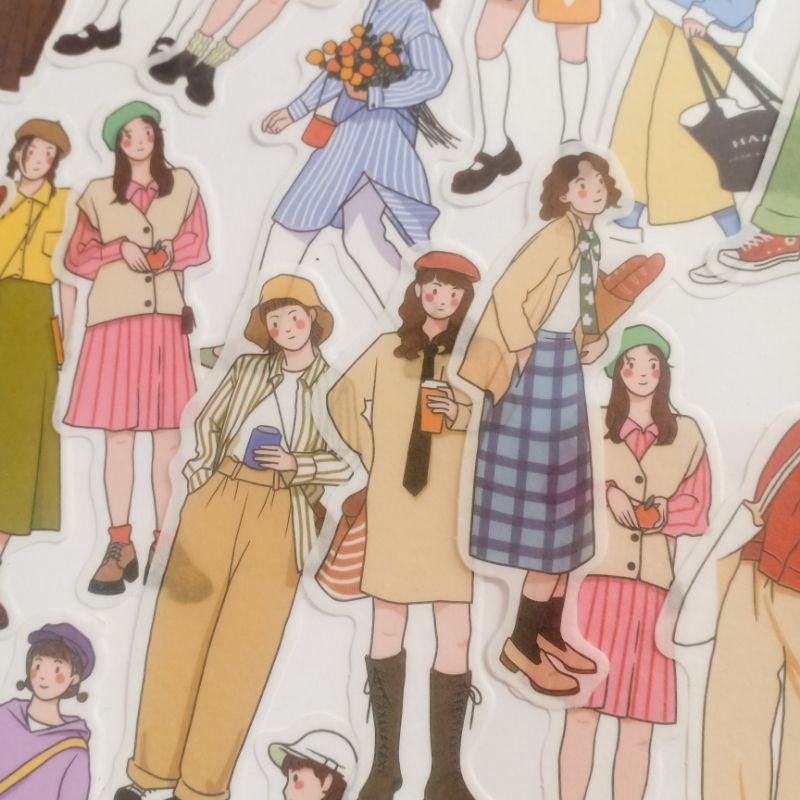 

[BC043] 10 PCS FASHION BOYS AND GIRLS DECO STICKER | BULLET JOURNAL
