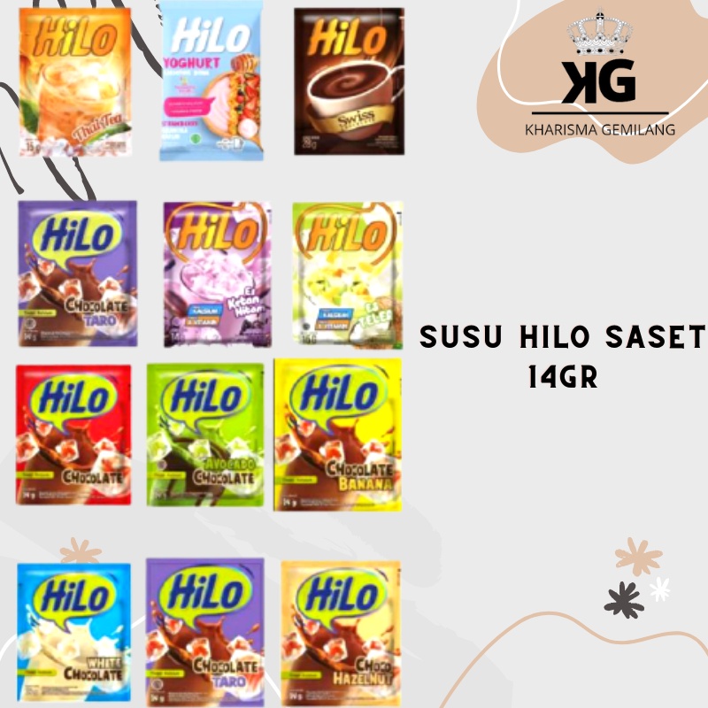 Jual HILO (10 PCS) SUSU HILO SASET 14Gr All Varian Rasa Coklat Banana