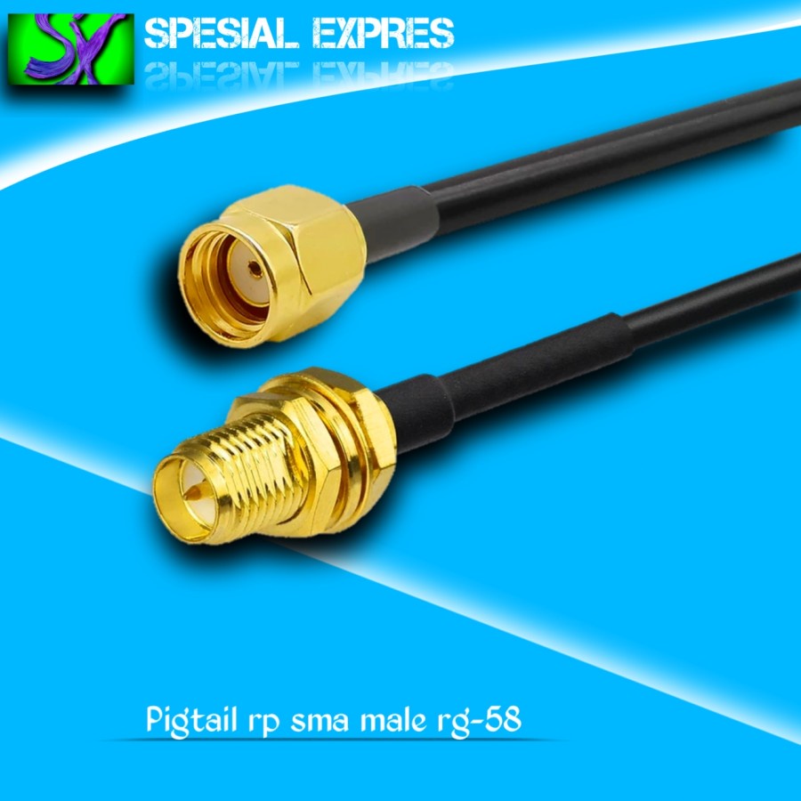 kabel pigtail rp sma male to rp sma female