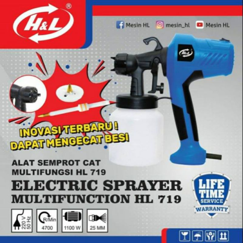 Spray Gun H&L Bisa Cat Duco Bahan Kuningan