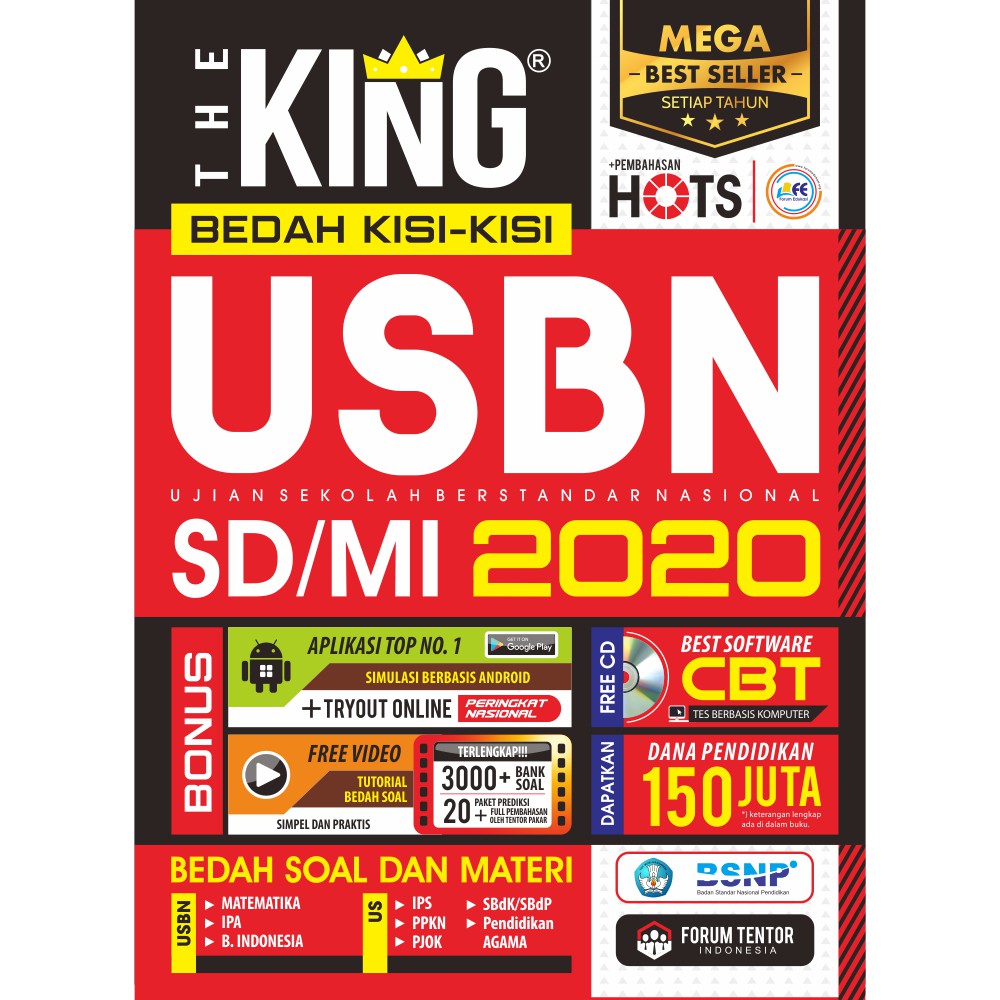 Best Seller 2020 The King Bedah Kisi Kisi Usbn Sd 2019 2020 Bedah Soal Materi Free Cd Un Sd Shopee Indonesia