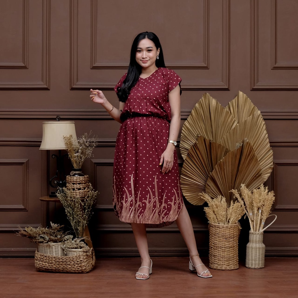 DASTER CANTIK VIRAL - DASTER BUMIL TERBARU BATIK FARISTEX - DASTER BUSUI FRIENDLY - RESLETING DEPAN