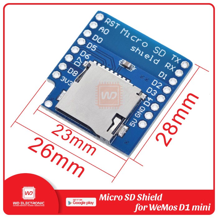 MICROSD MICRO SD SHIELD FOR WEMOS D1 MINI