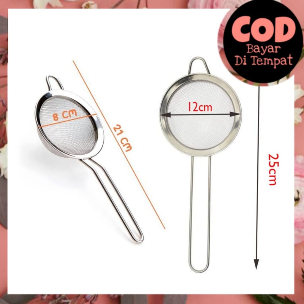 STAINLESS Saringan Teh Stainless Saringan Minyak Saringan Serbaguna