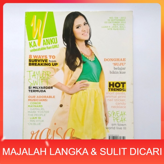 Majalah KAWANKU No.134 Seo 2012 Cover RAISA Langka