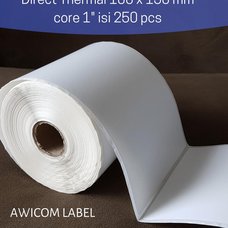 

Terlaris 100 x 150 Thermal Label Barcode Direct isi 250 pcs ukuran A6 08