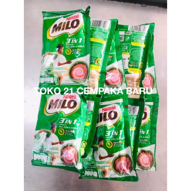 

Milo 3in1 1 Renceng isi 10 Sachet | Nestle Milo 3 in 1 Coklat Cokelat Promo Murah