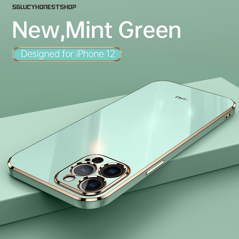 Soft Case Bahan Karet Tahan Banting 6D Untuk Iphone 13 Pro Max 11 12 Pro Xr