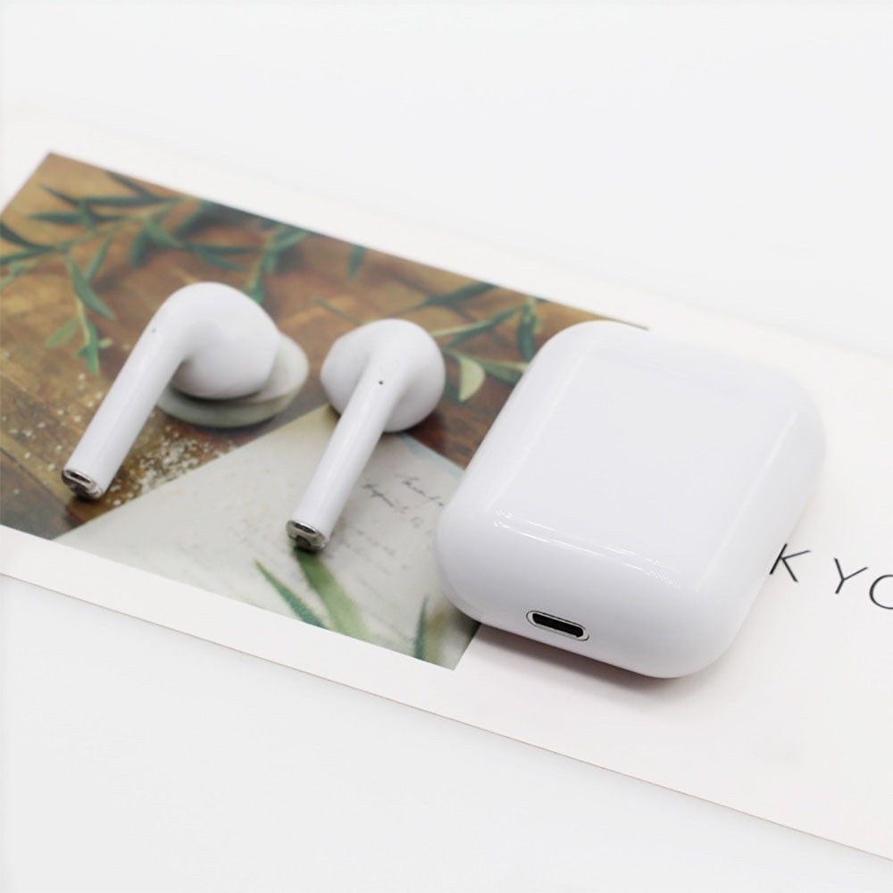 WOJOQ TWS Earphone Bluetooth Headset 5.0 with Charging Case - i10 - Max - White