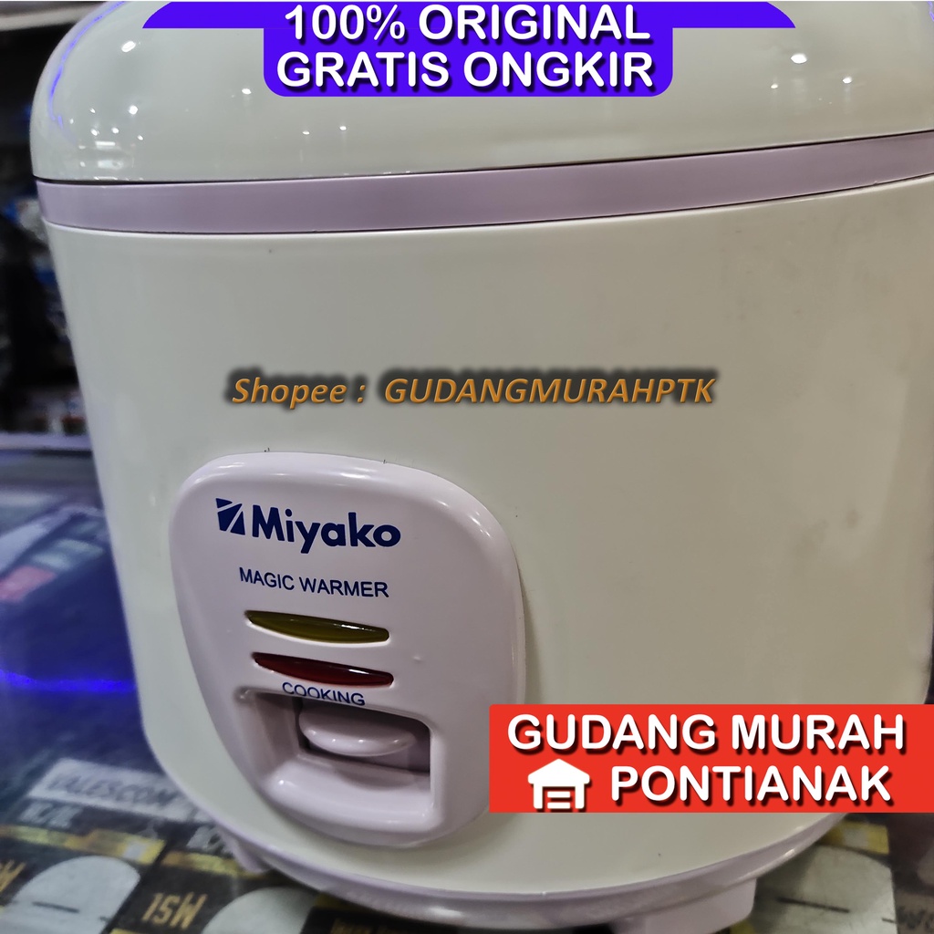 Ricecooker Miyako 509 TS Tipe Baru Putih Pink ANti Penyok ANti Karat magicom penanak nasi