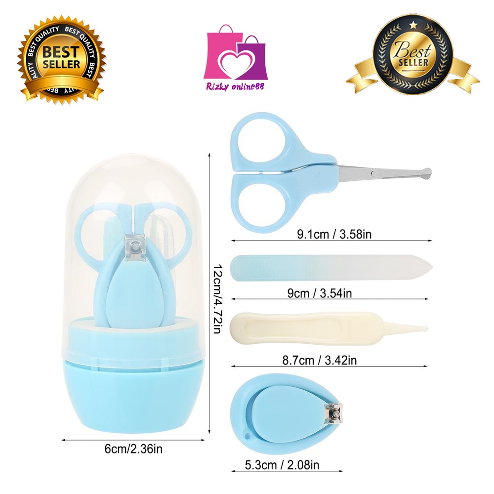 rizkyonline88 gunting kuku bayi nail clippers baby set Manicure set bayi kualitas