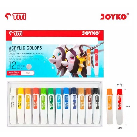 

Cat Acrylic Titi Joyko 12 Warna AC-12ML-12C