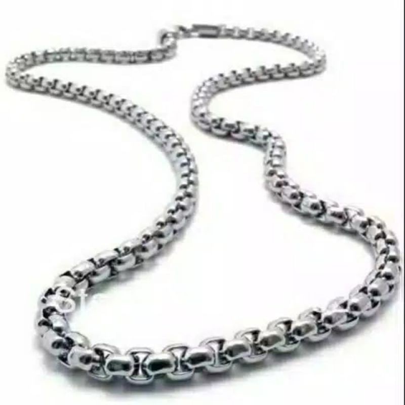 kalung titanium pria model rantai rolo kalong rolo pria antikarat murah