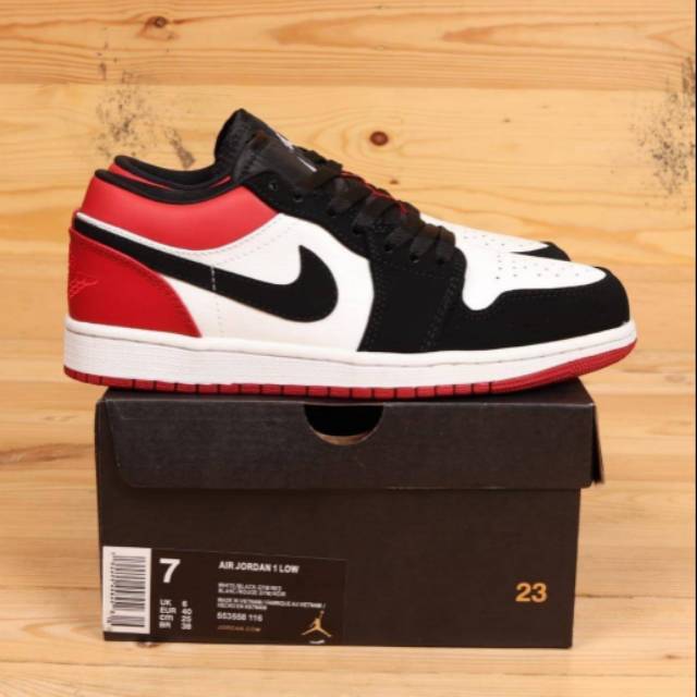 aj1 low black toe