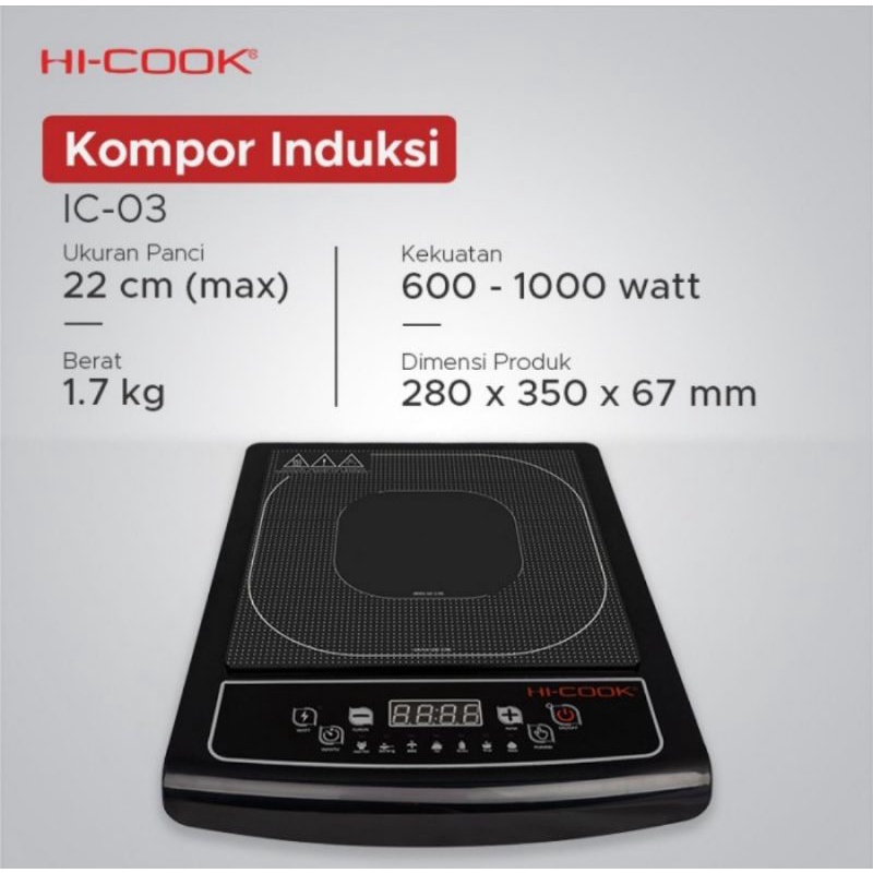 Kompor Induksi HI-COOK IC-03 - Kompor Induksi Elektrik