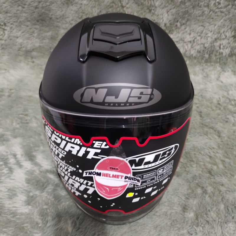 [TERLARIS] READY STOK NJS KAIROZ | NJS KAIROZ WHITE | NJS KAIROZ GREY | NJS KAIROZ SOLID | NJS KAIROZ BLACK | NJS KAIROZ BLUE | NJS KAIROZ RED | NJS KAIROZ GREEN | HELM NJS HALF FACE | NJS KAIROZ PINK | KYT KYOTO | SARANG HELM-Black Doff