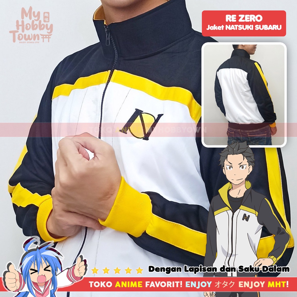 Jaket Anime Cosplay Re Zero Natsuki Subaru Premium Bordir