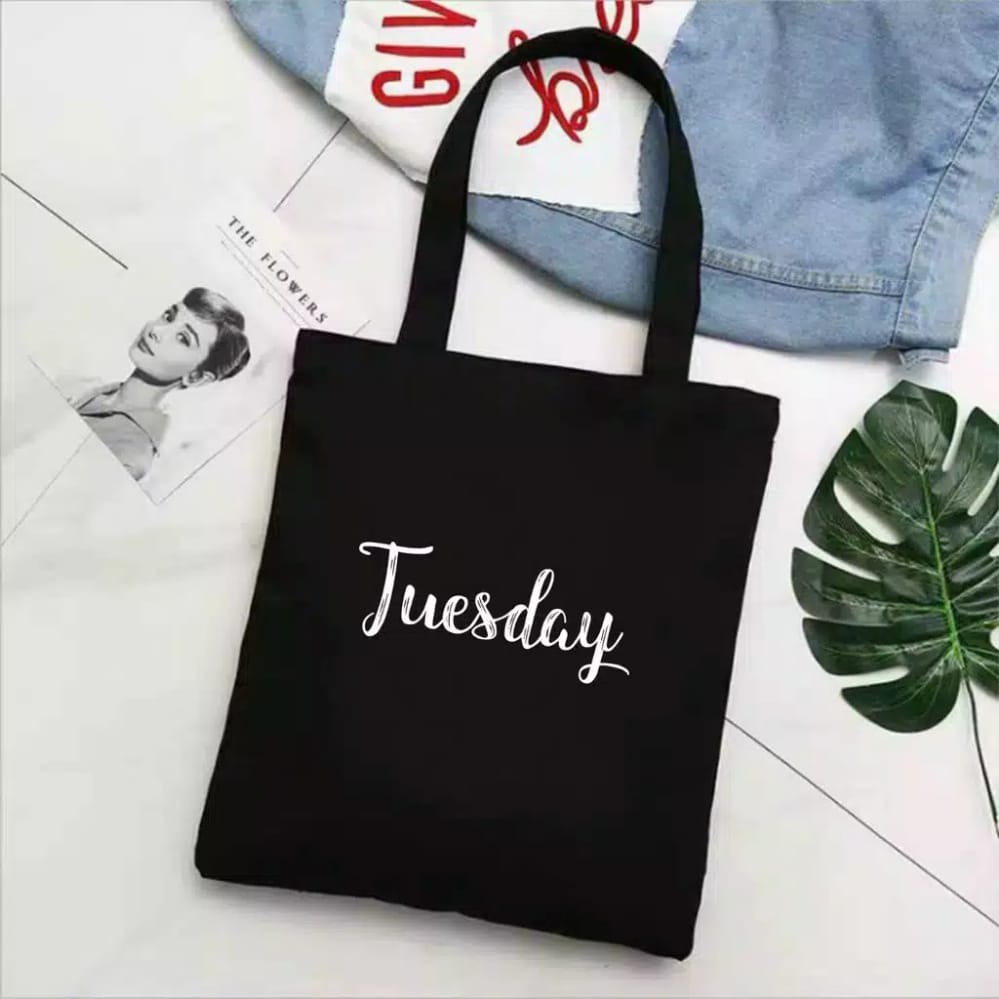 Day names Tote bag Murah Meriah