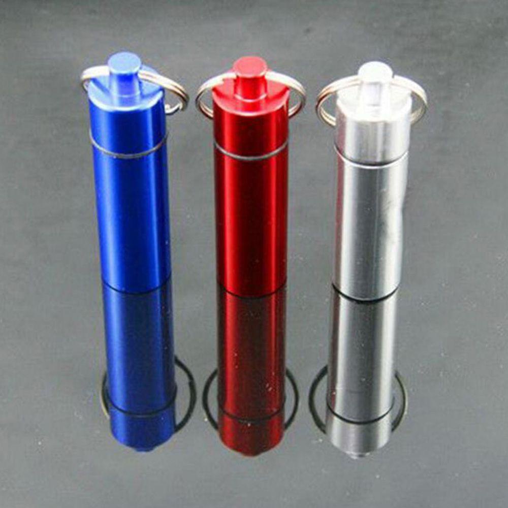 [Elegan] Gantungan Kunci Outdoor Panas Anti Air Aluminium Holder Warna Random Case Pill Box