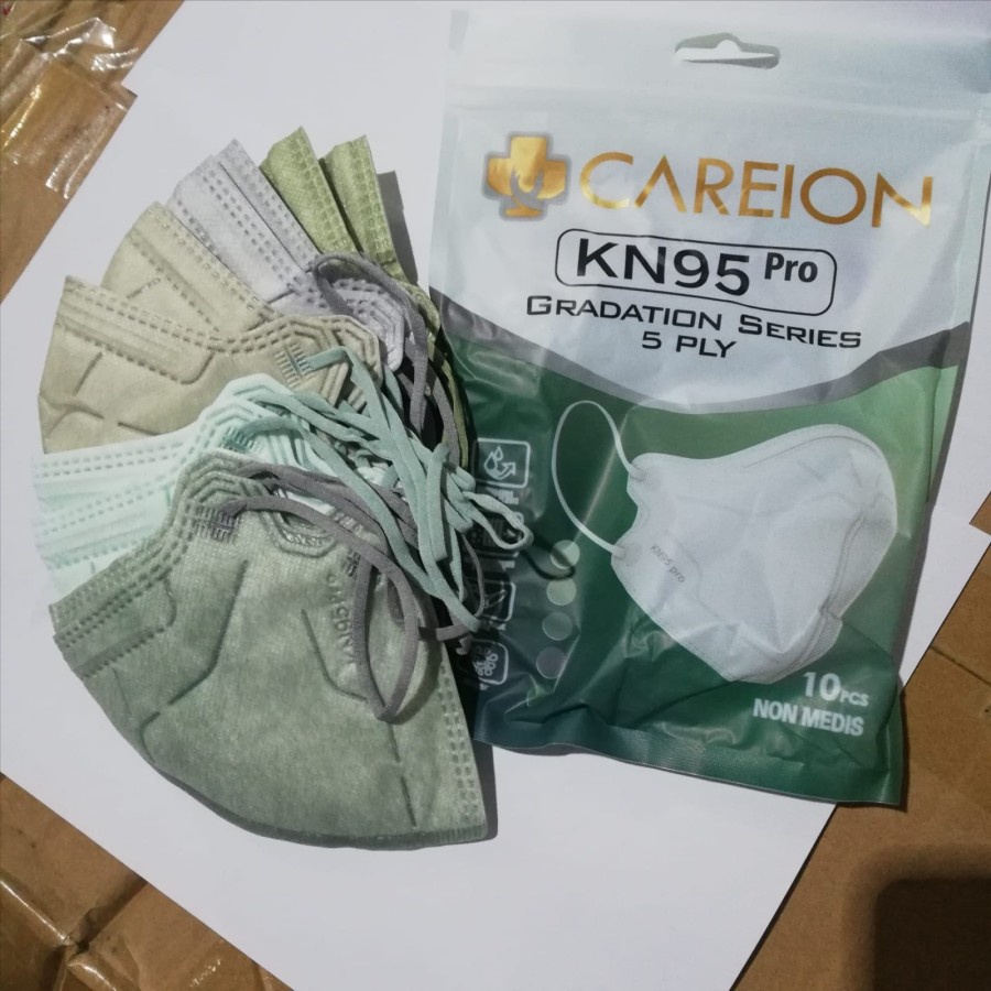 MASKER KN95 PRO CAREION 5PLY GRADATION SERIES SRIMPINK ISI 10 PCS