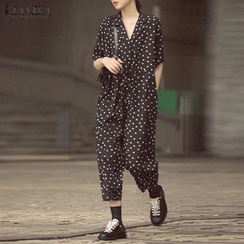 BAJU TAHUN BARU KEKINIAN MODEL CEWEK KOREAN KPOP LUCU SP/ ZANZEA Jumpsuit Casual Wanita dengan Model
