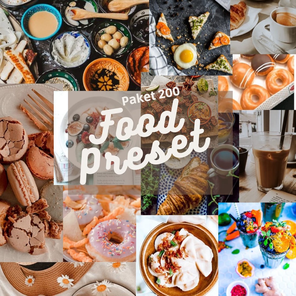 Preset Food Paket 200 Lightroom Untuk Android dan Ios