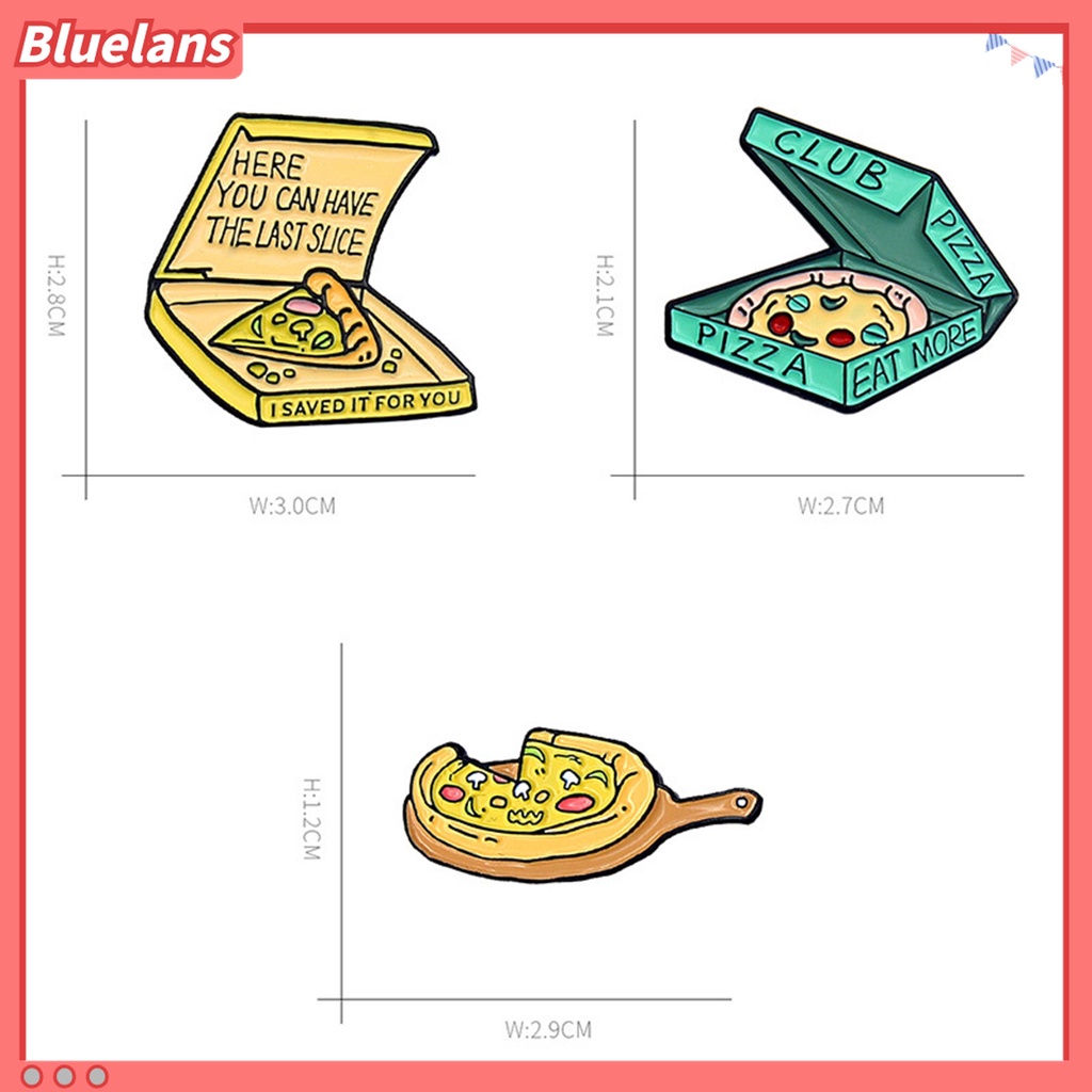 Bros Pin Enamel Bentuk Pizza Tulisan Ukir Untuk Dekorasi Tas