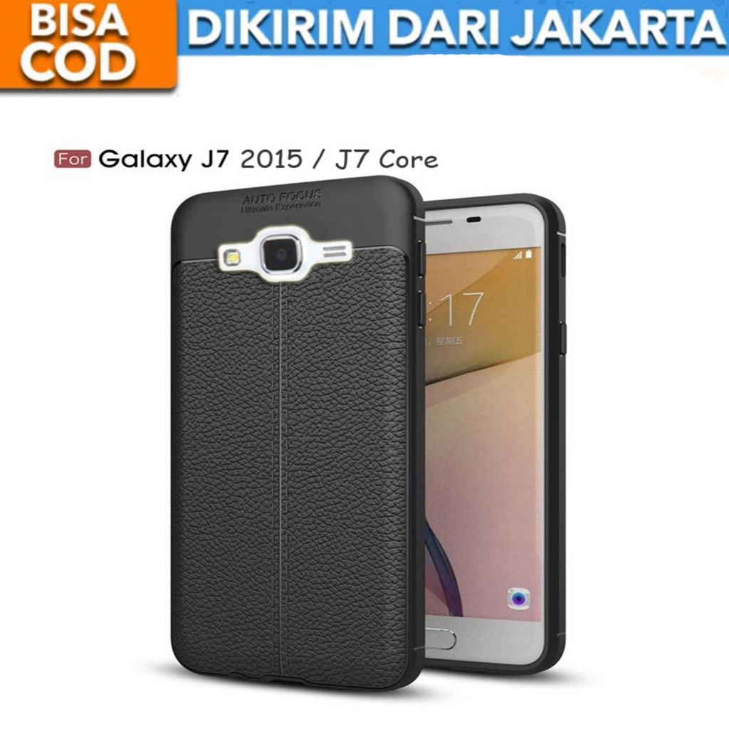 Case Auto Focus Samsung Galaxy J700 J7 2015 Leather Experience SoftCase Slim Ultimate / Casing Kulit