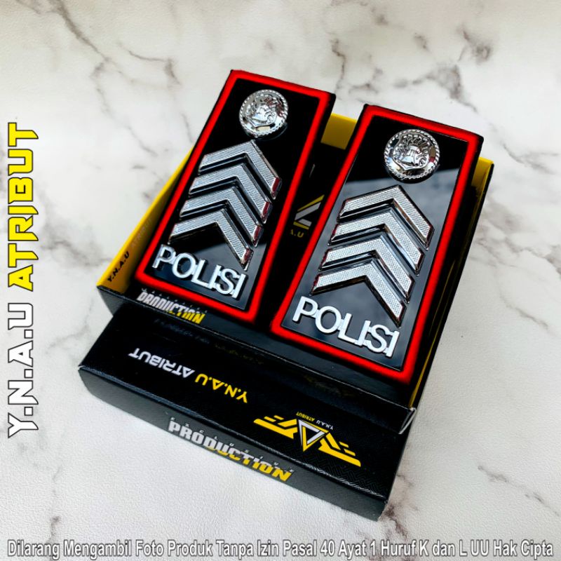 ATRIBUT POLRI / PANGKAT BRIPKA POLRI LIST MERAH EXCLUSIVE