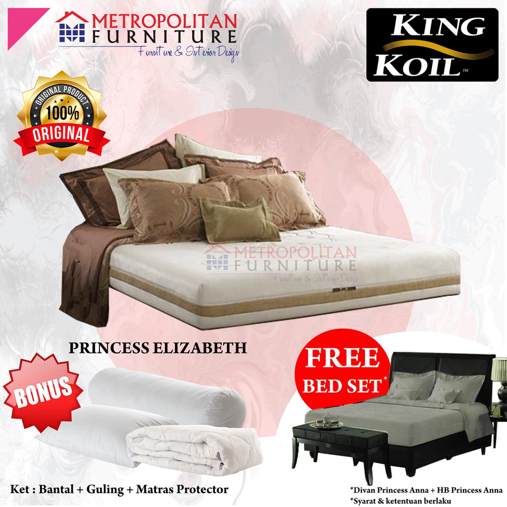 Springbed King Koil Princess Elizabeth FULL SET Spring Bed Kasur Matras