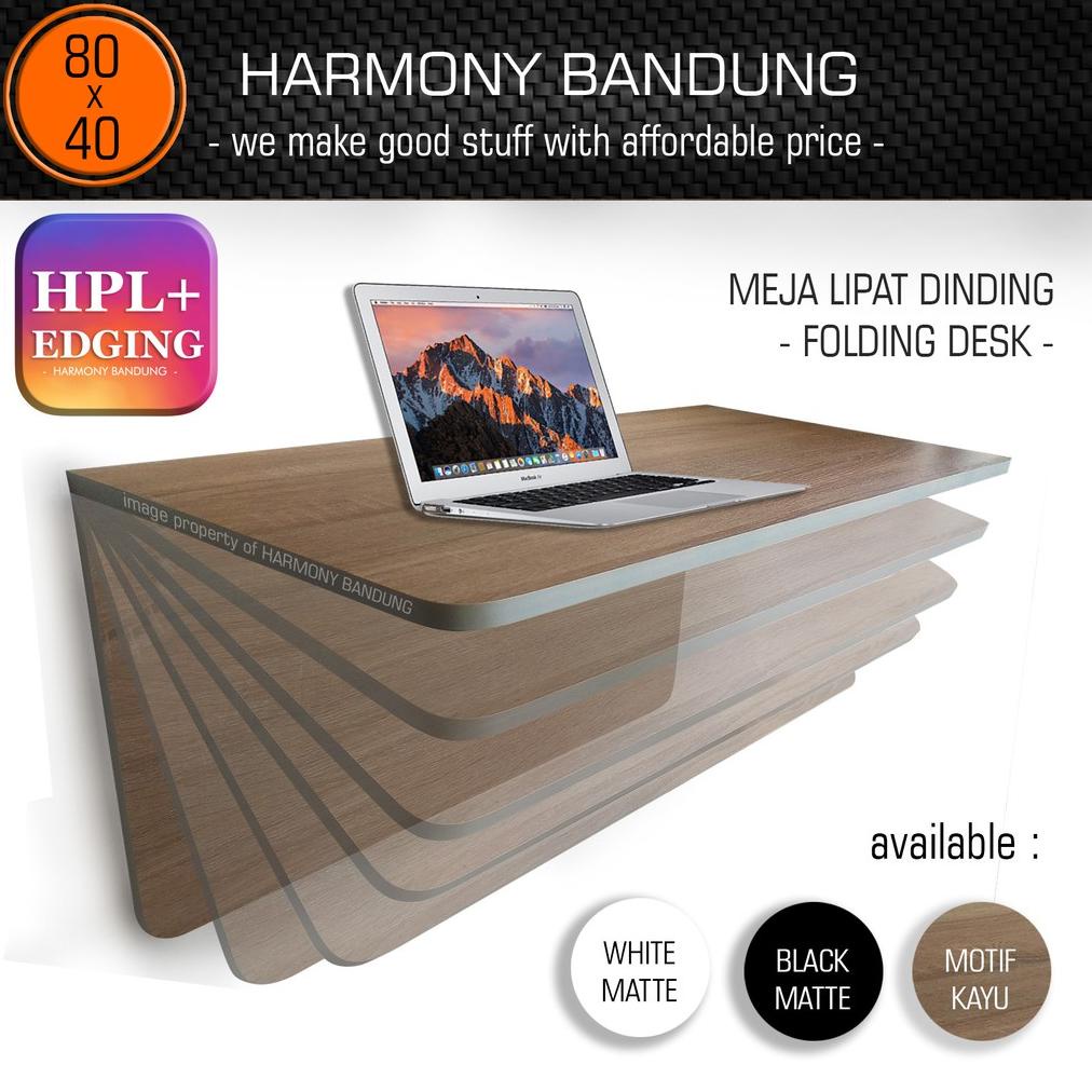 Harmony - Hpl Meja Lipat Dinding 80 X 40 Cm Meja Lipat, Meja Dinding, Meja Laptop