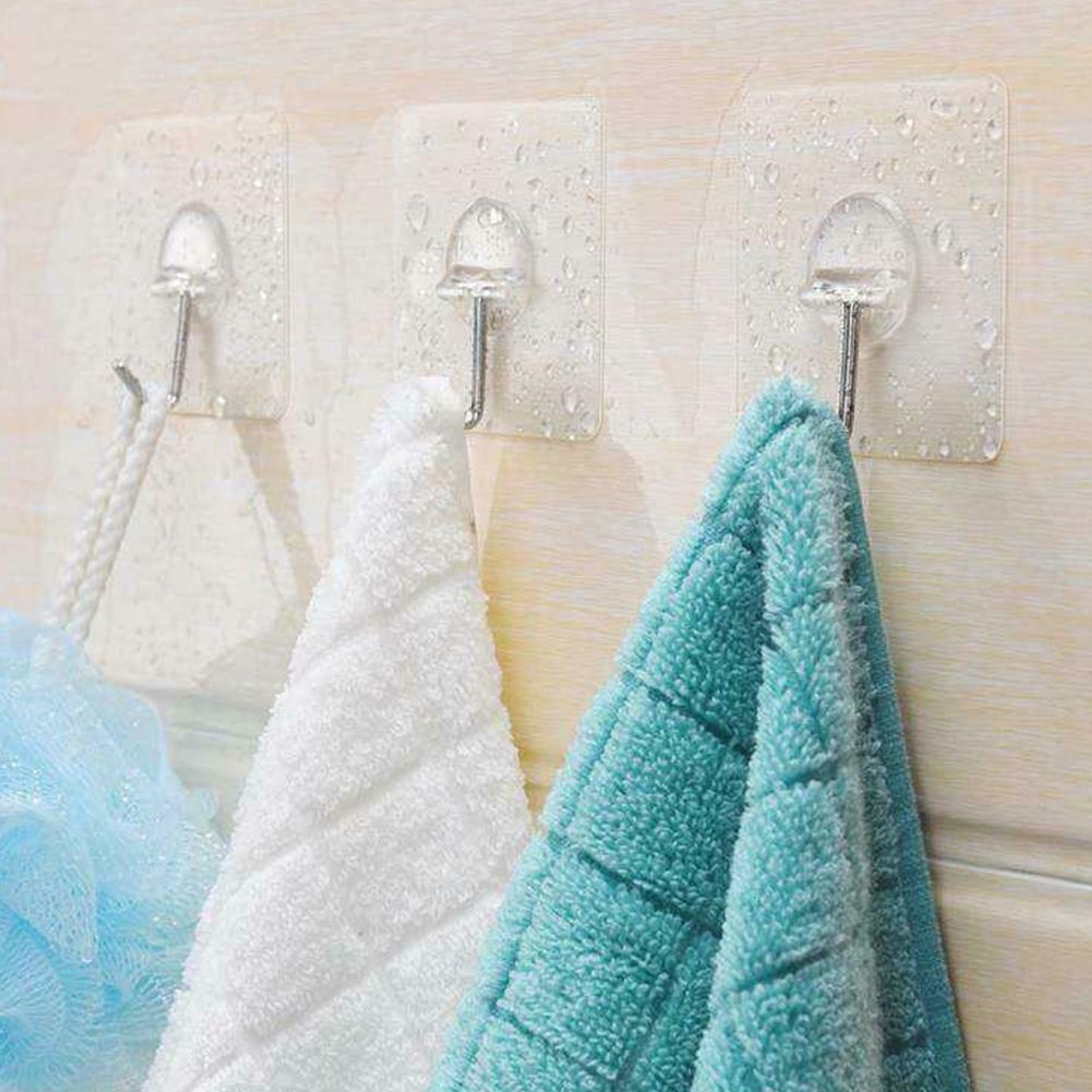 1 Piece Wall Storage Hook / Transparent Wall Hooks /Seamless Adhesive  Hook /  Punch-free Seamless Hook For Kitchen Bathroom Office