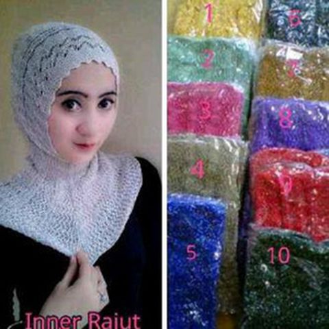 Ciput Antem Glitter Top Seller Promo Rajut Inner Hijab Gliter / Daleman Hijab Rajut Glitter Antem