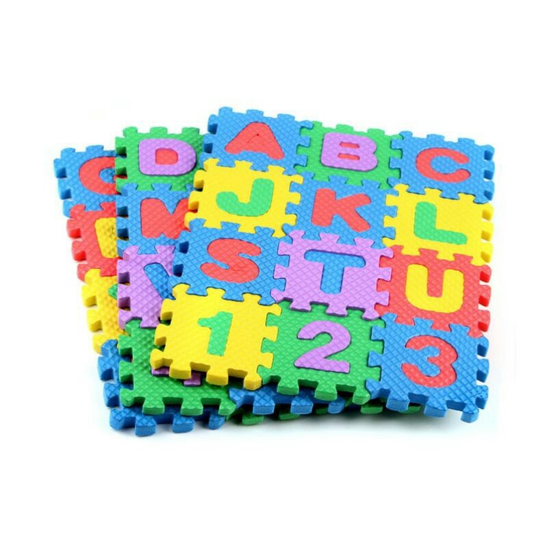 Puzzle Foam Alphabet &amp; Angka 36 Pcs - Multi - Color