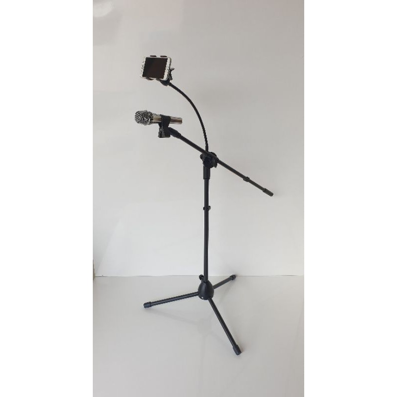 Stand Mic Berdiri + HOLDER HP ( Metal Noise )