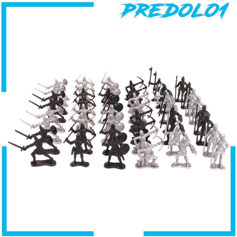 Predolo1 48pcs / Set Mainan Patung Tentara Mirip Asli Untuk Anak Laki-Laki / Perempuan