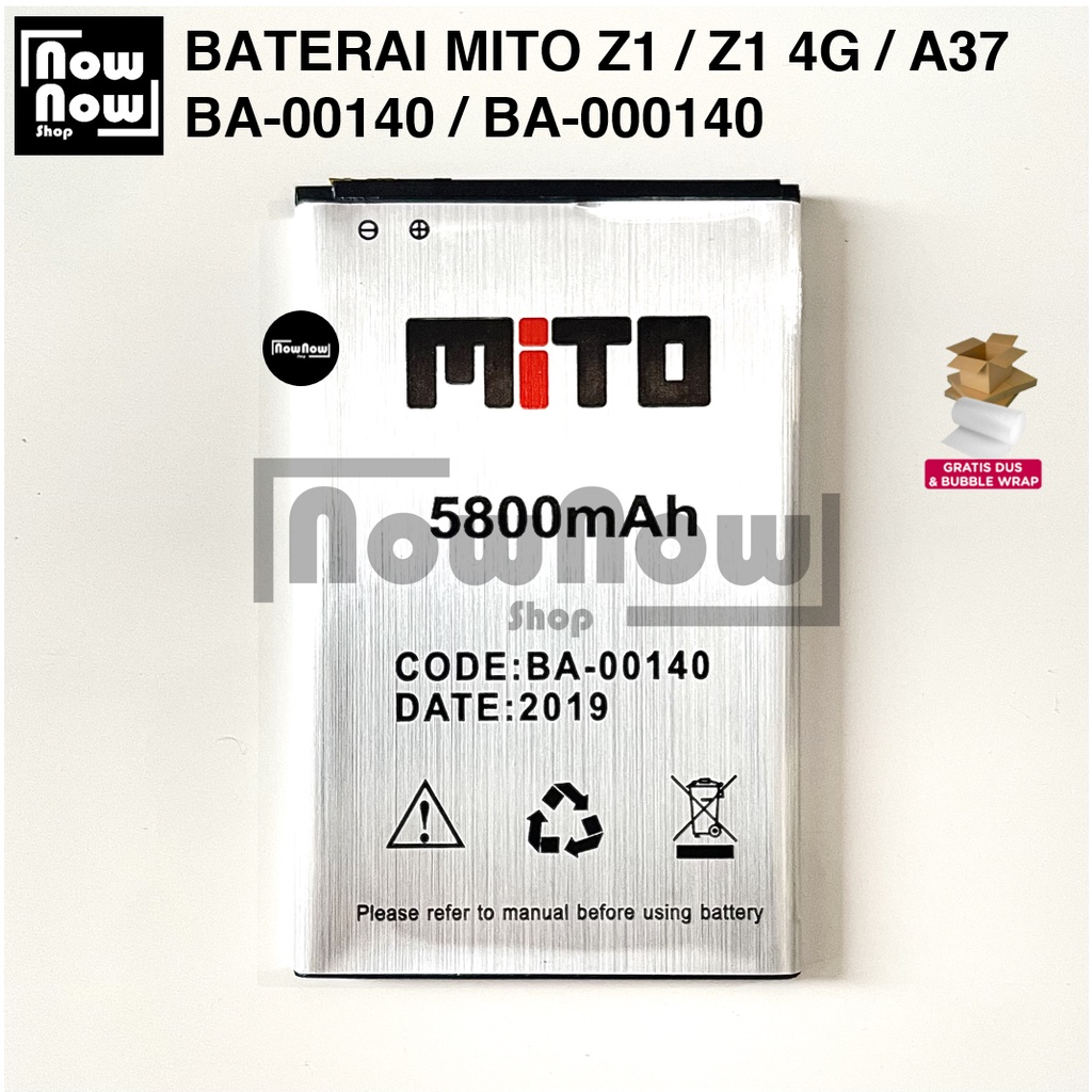 Baterai Mito Z1 A37 BA-00140 BA-000140 Z1 4G Original Double Power Batre Batrai Battery HP BA00140 BA000140